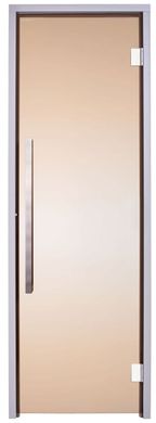 Стеклянная дверь для хамама GREUS Exclusive 70/200 бронза 2 петли фото 1