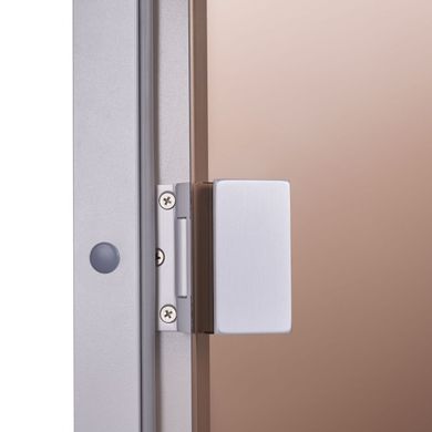 Стеклянная дверь для хамама GREUS Exclusive 70/200 бронза 2 петли фото 5
