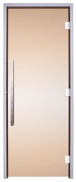 Скляні двері для хамама GREUS Exclusive 80/200 бронза 3 петлі фото 1