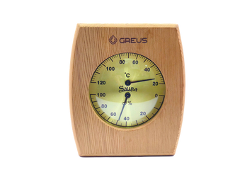 Термогигрометр Greus кедр 16х14 фото 1